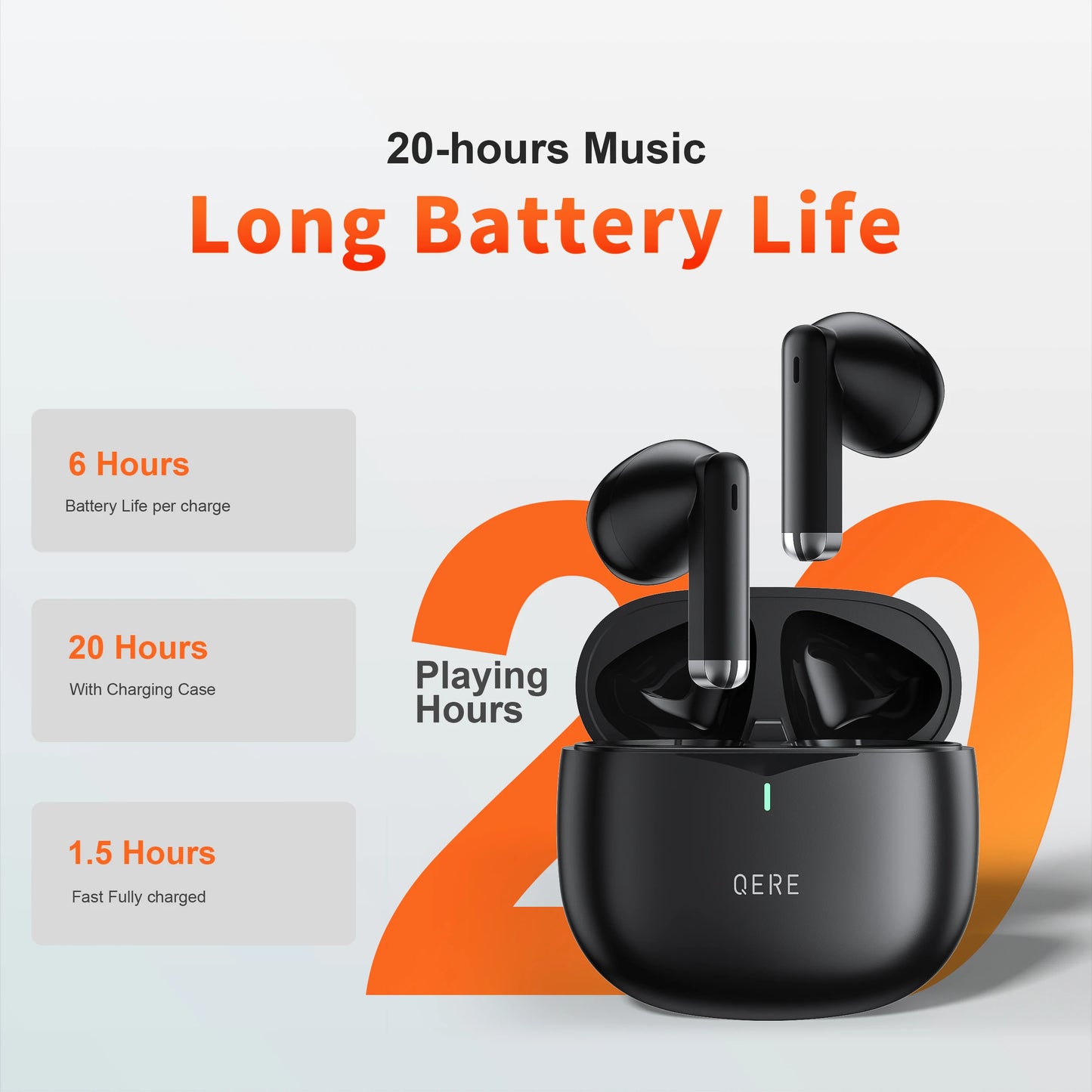 QERE E28 Wireless Headphones with Bluetooth 5.3 and Low Latency
