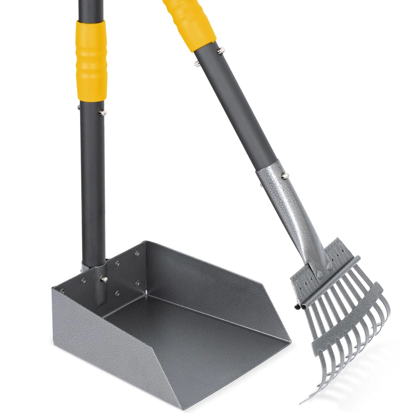 Dog Pooper Scooper With Tray And Adjustable Handles