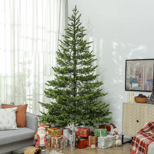Nine Foot Artificial Christmas Tree With Durable Steel Stand