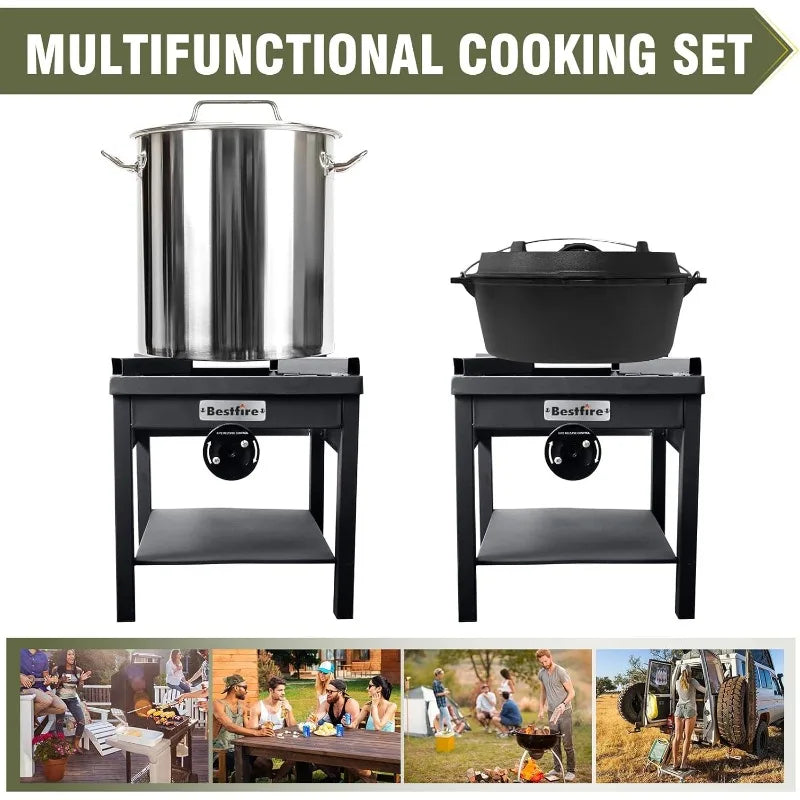 Bestfire 260000 BTU Outdoor Propane Gas Stove for Ultimate Cooking Performance