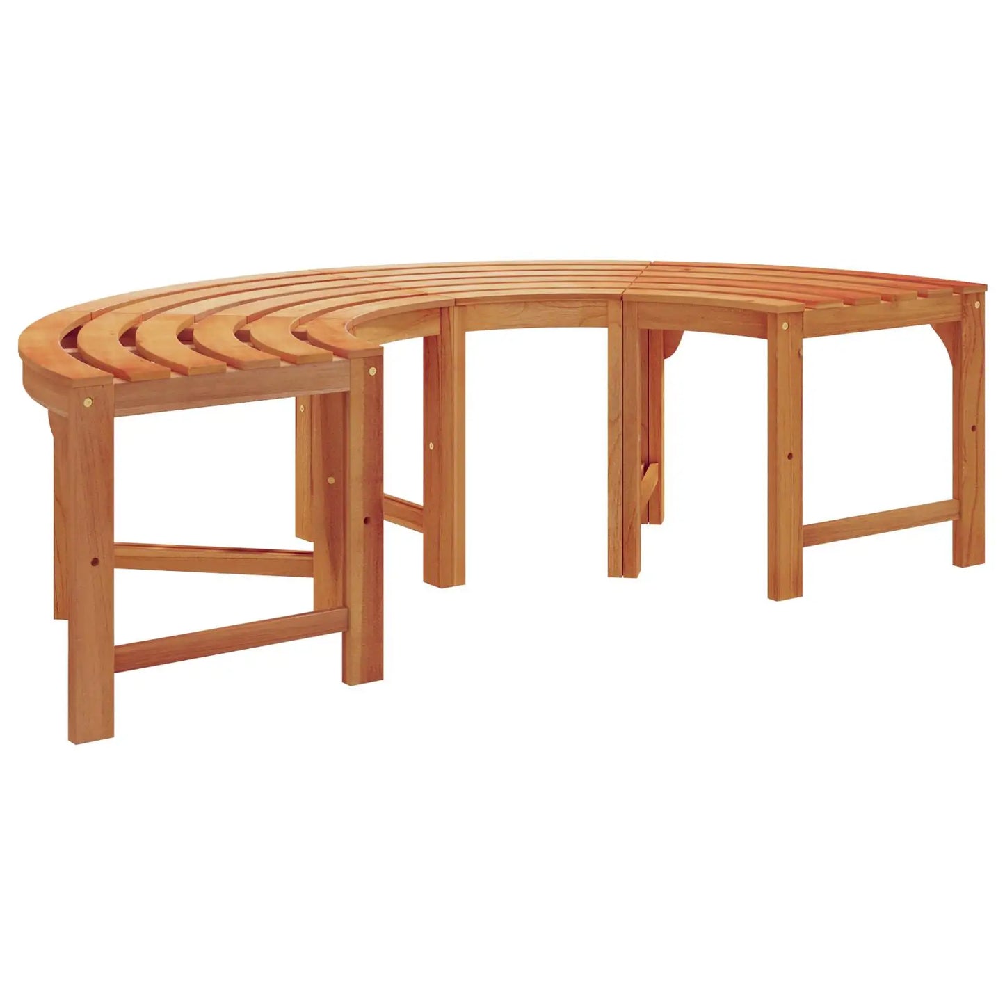 Outdoor Eucalyptus Tree Bench Solid Wood Garden Furniture