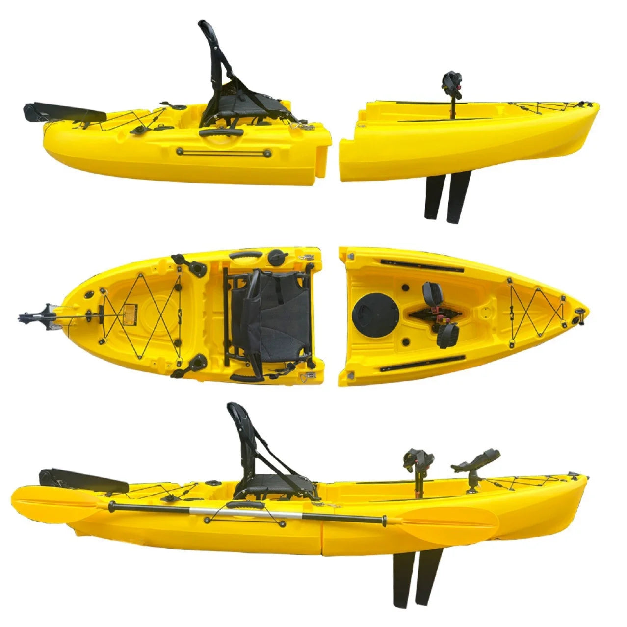 Portable LLDPE Kayak Canoe With Split Shell For Solo Tandem