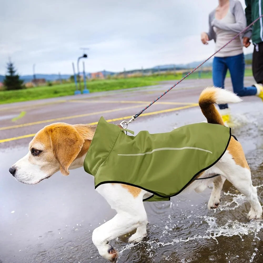 Adjustable Waterproof Dog Raincoat with Reflective Safety Features