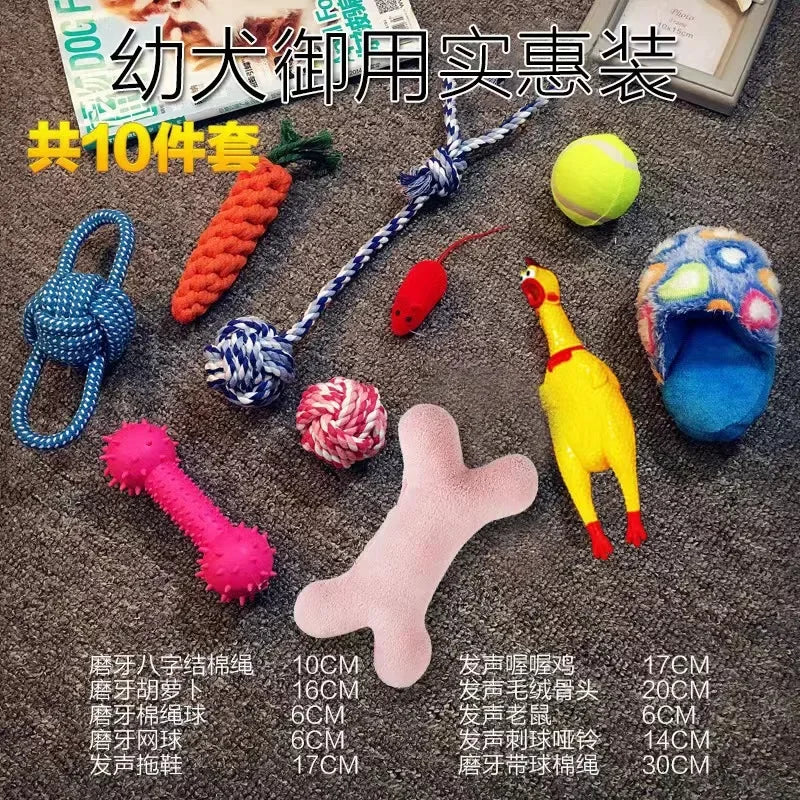 Pawfect Plush Dog Toy Set for Engaging Puppy Training