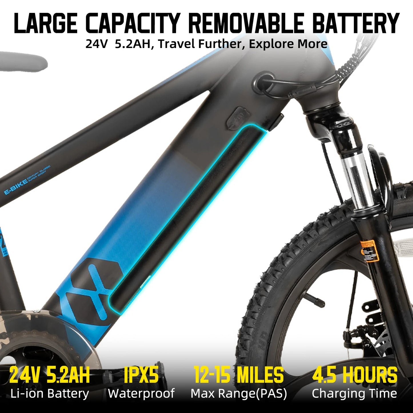 Joystar 250W Kids Electric Bike 15 Mile Range Safety