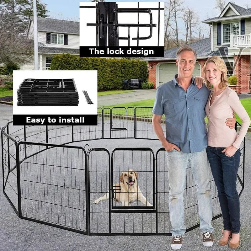 BestPet 40 Inch Dog Playpen 16 Panel Portable Fence