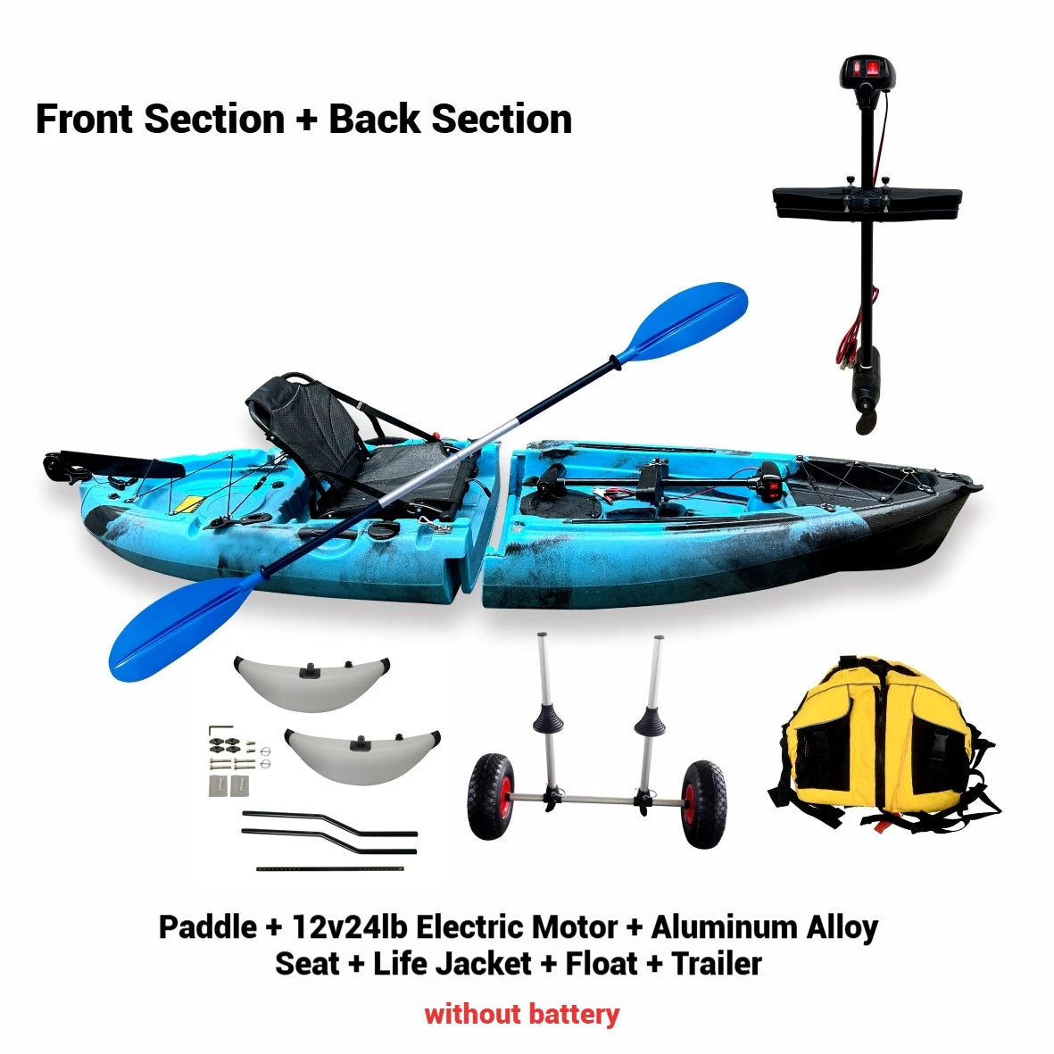 Portable LLDPE Kayak Canoe With Split Shell For Solo Tandem