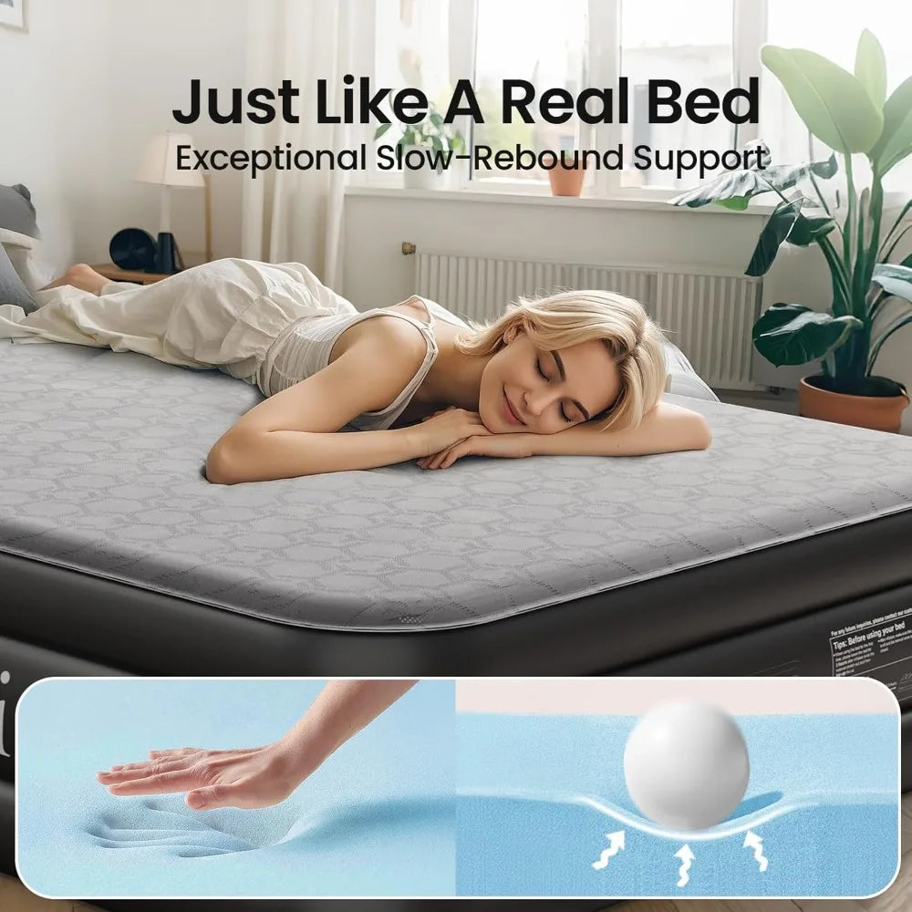Air Mattress With Built In Pump For Quick Setup Comfort