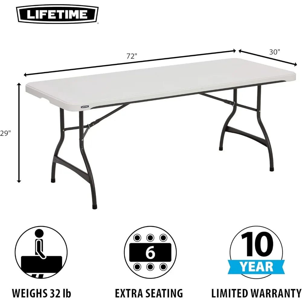 Commercial Stackable Folding Table 6 Foot White for Events