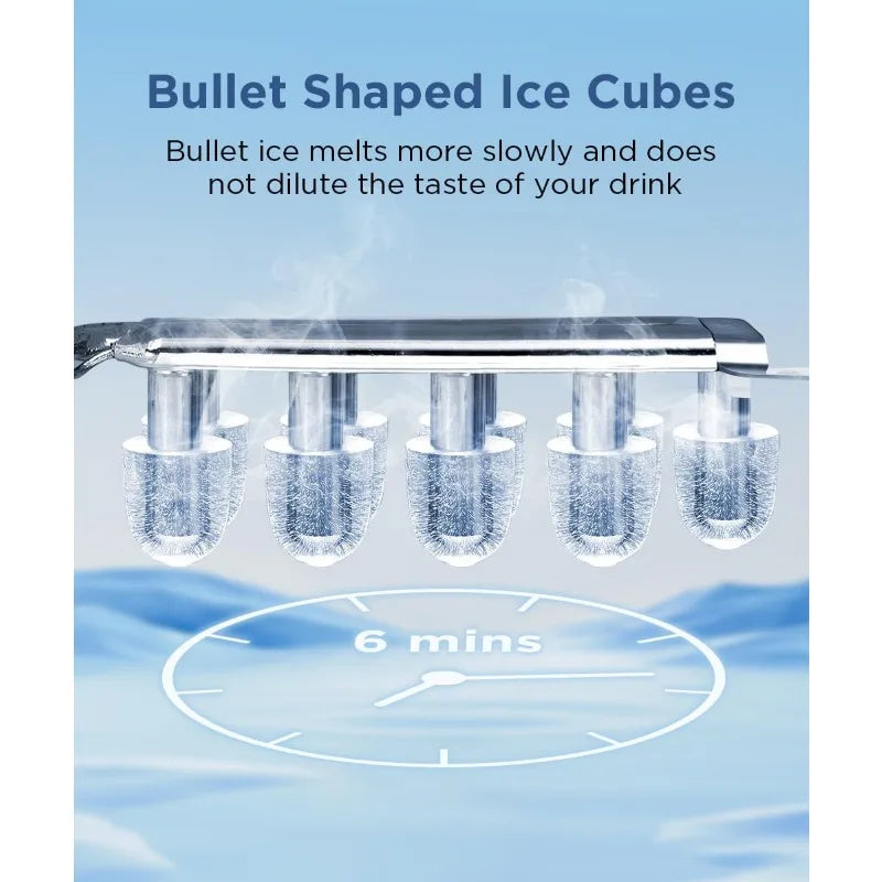 COWSAR Portable Ice Maker with Self-Cleaning Feature