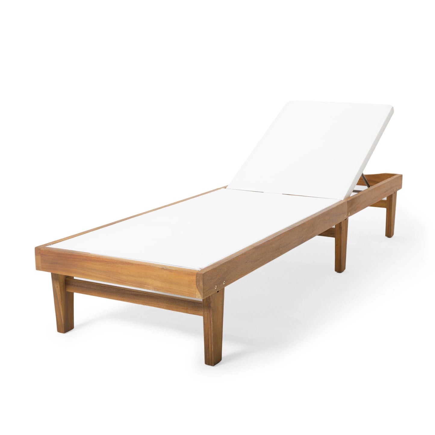 Outdoor Chaise Lounge With Adjustable Backrest For Comfort