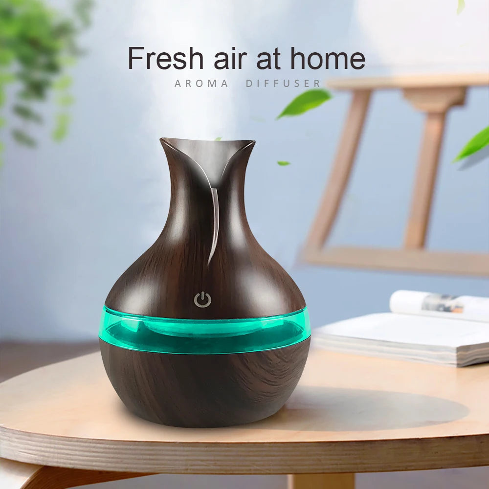 USB Humidifier Air Diffuser With 7 LED Lights For Comfort