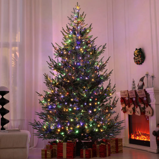 9 Ft Prelit Artificial Christmas Tree With Dual Color LEDs