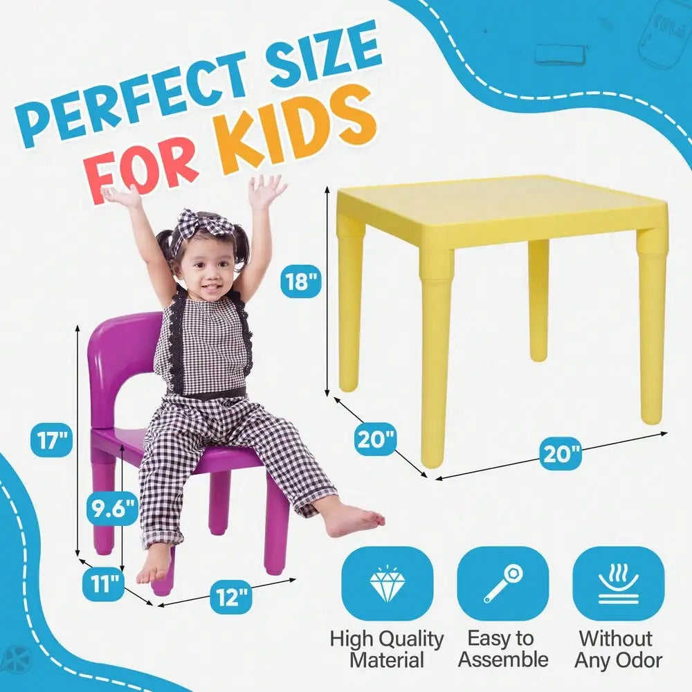 KidsJoy Colorful Activity Table and Chair Set for Creative Play