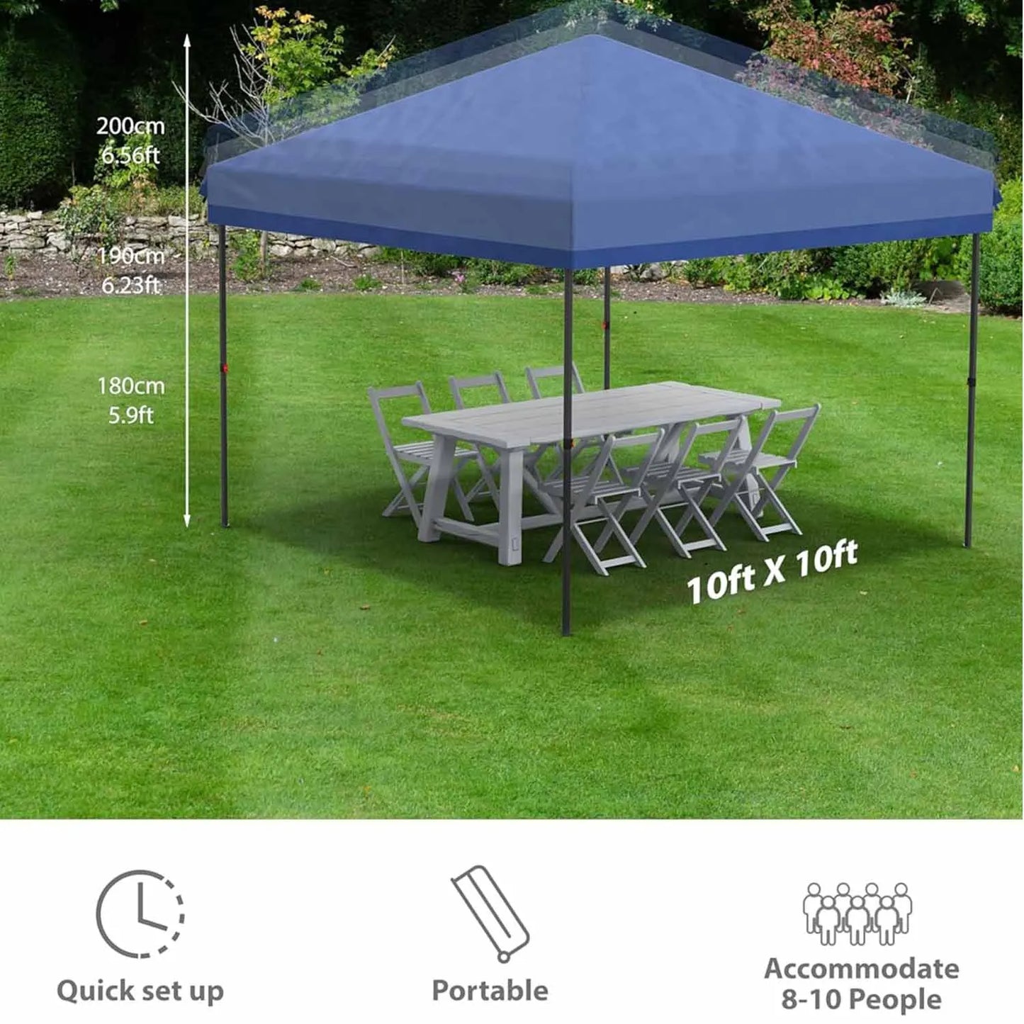 Heavy Duty Portable Pop Up Canopy Tent For Outdoor Events
