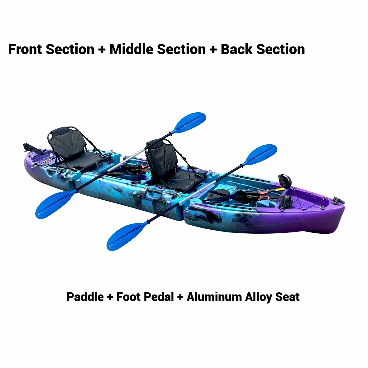 Portable LLDPE Kayak Canoe With Split Shell For Solo Tandem