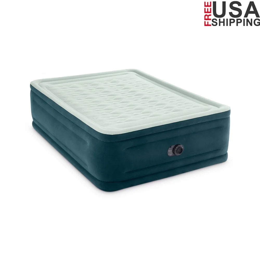 Queen Air Mattress With Built-In Pump Puncture Resistant