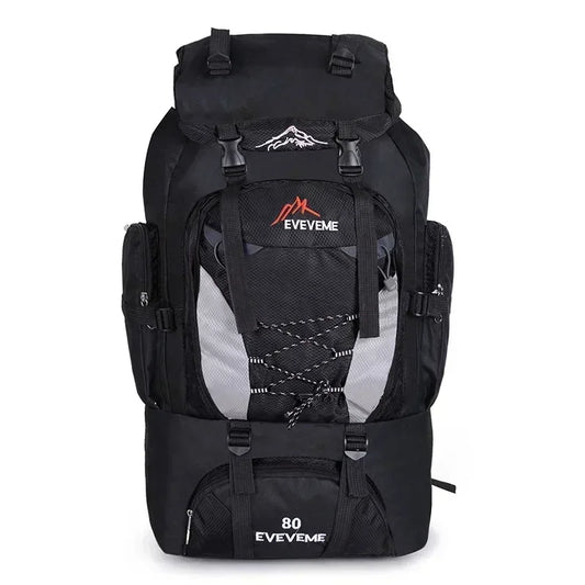 80L Camping Hiking Backpack Waterproof Travel Rucksack