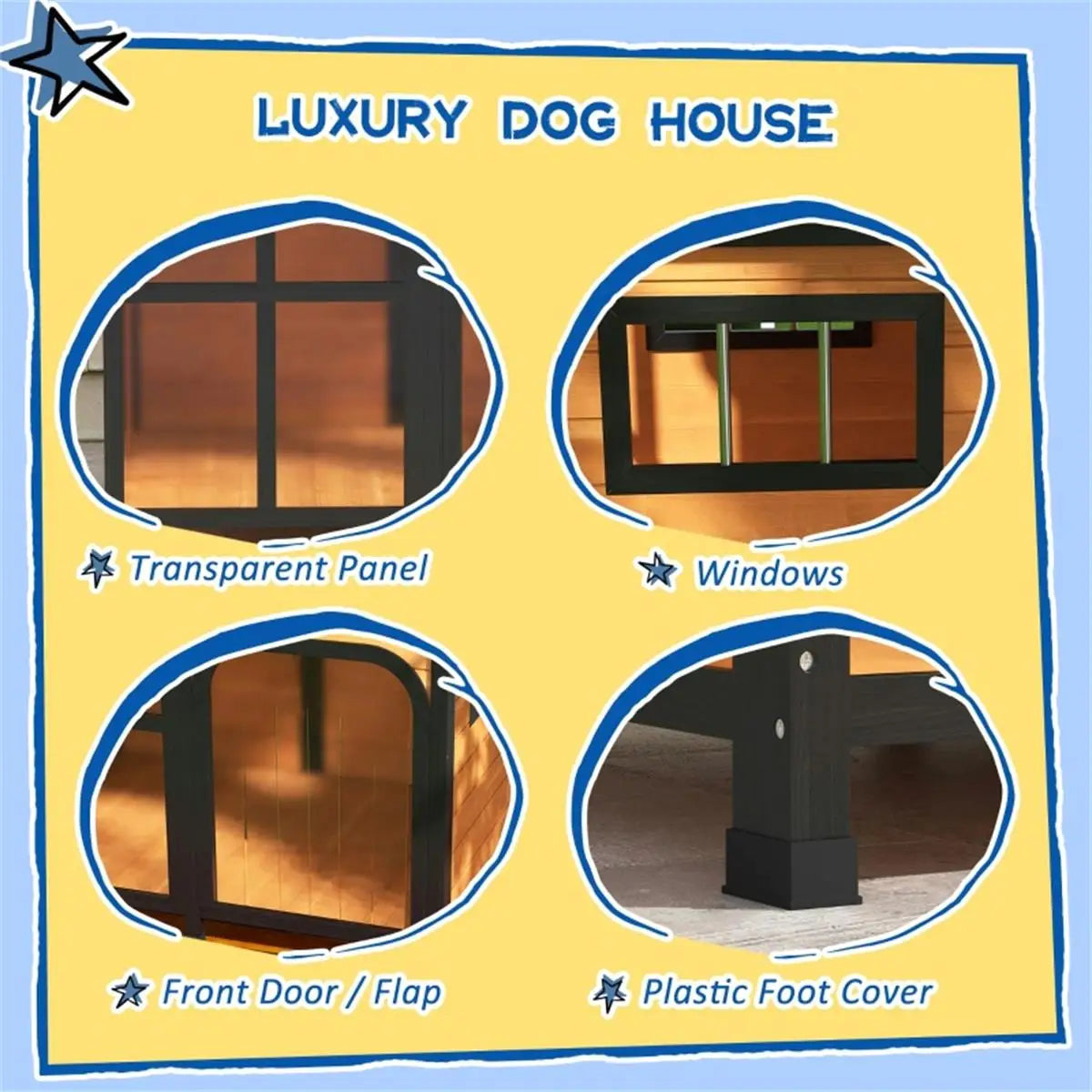 Eco-Friendly Weatherproof Dog House for Outdoor Comfort