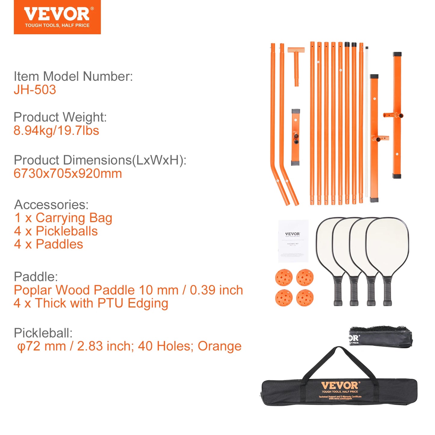 SucceBuy Portable Pickleball Net System Full Court
