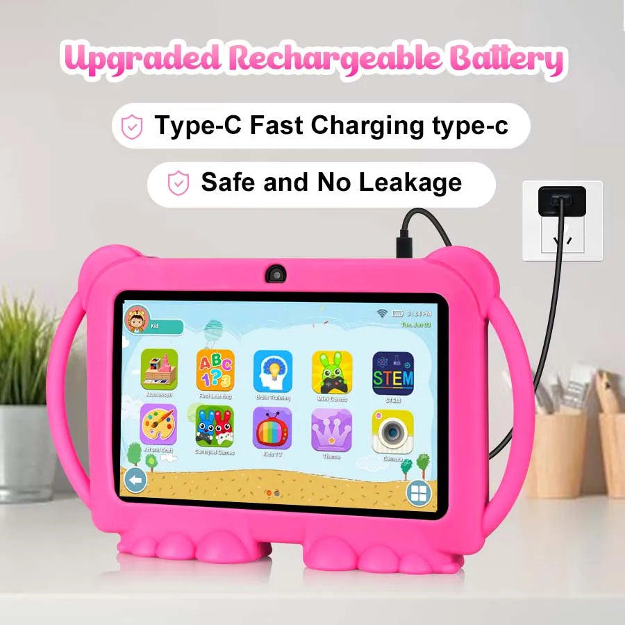 ATMPC 7 Inch Kids Tablet with Eye Protection and Parental Controls