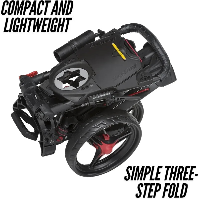Bag Boy Compact 3 Golf Push Cart With Scorecard Console