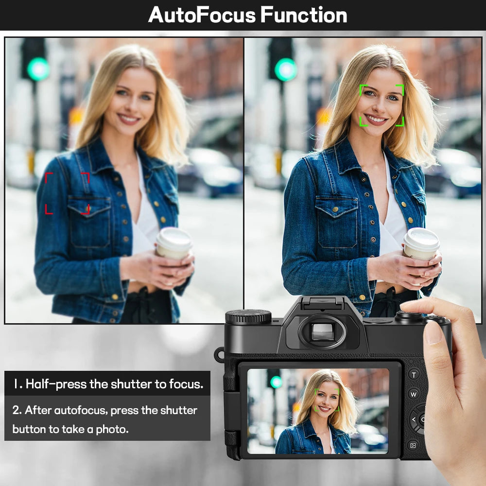 Compact 4K Camera With WiFi For Vlog YouTube Content