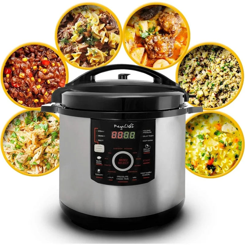 MegaChef 12 Quart Digital Pressure Cooker with 15 Cooking Options