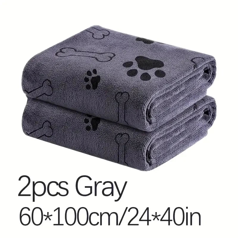 Soft Microfiber Dog Towels Quick Dry Absorbent Pet Grooming