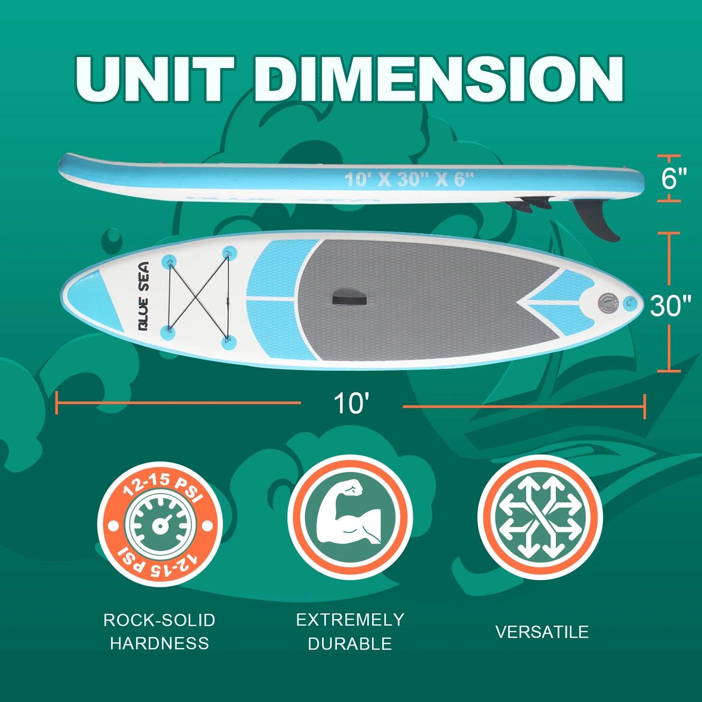 Inflatable Stand Up Paddle Board – Anti-Slip EVA Deck for Enhanced Stability
