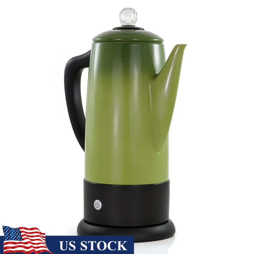 Stainless Steel 12 Cup Automatic Coffee Percolator Warm