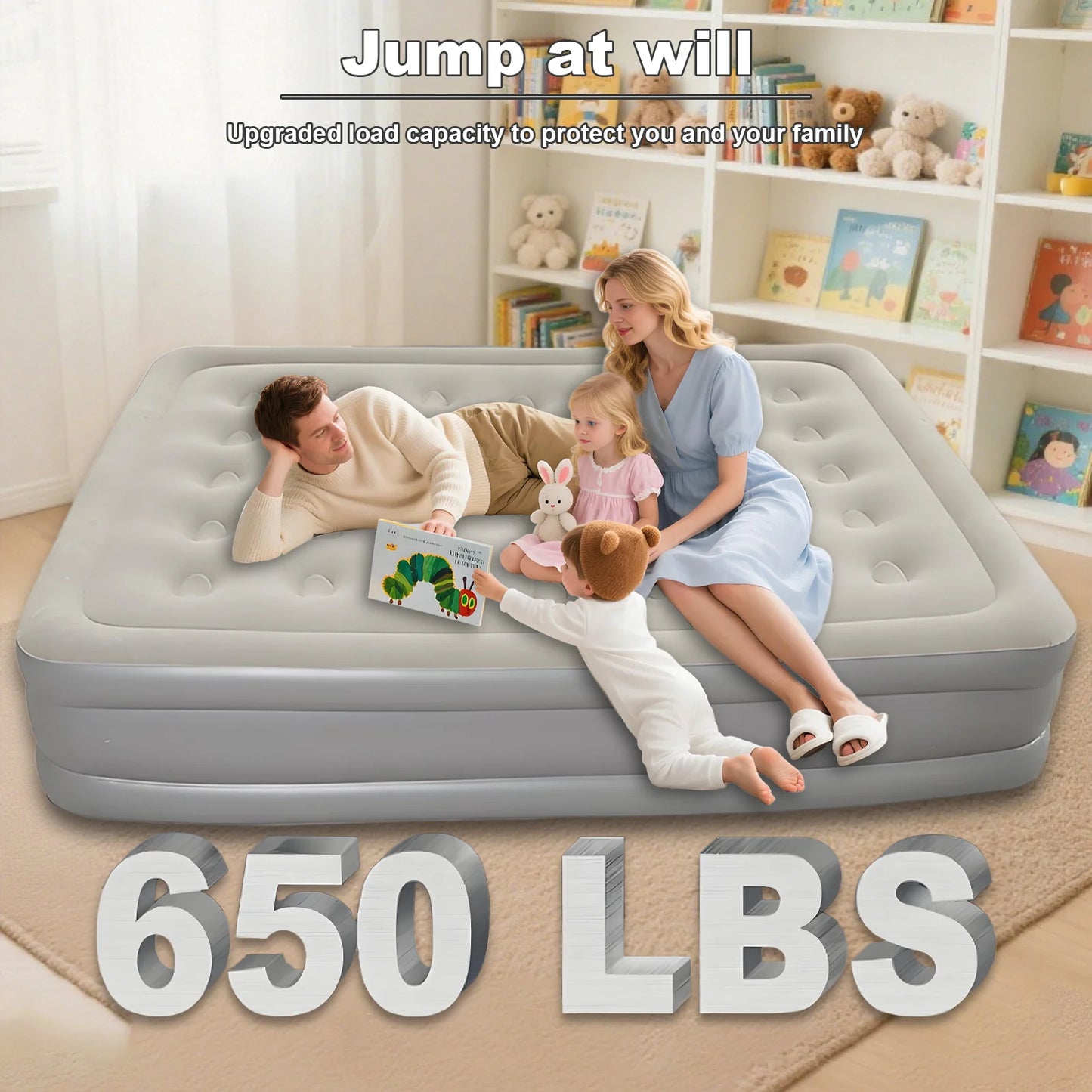 Automatic Inflatable Mattress With Built In Pump Portable Bed