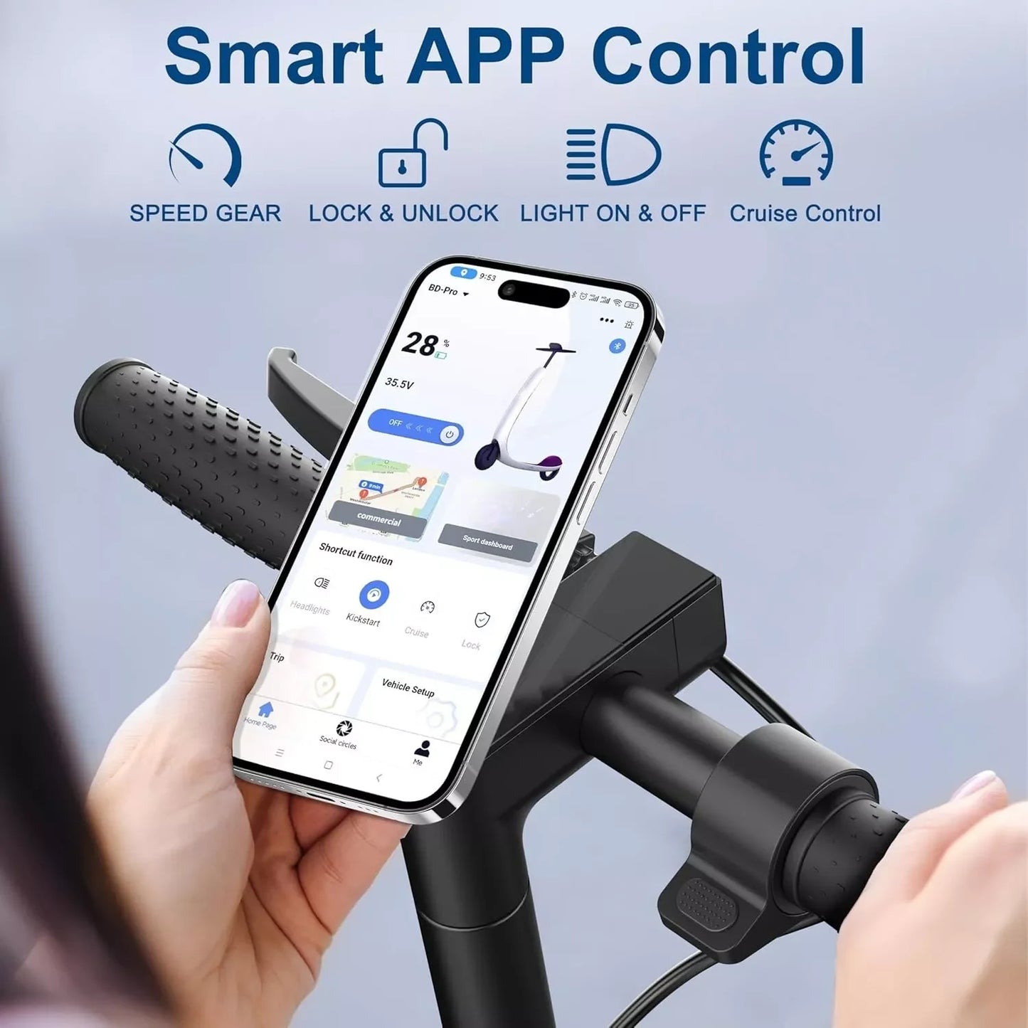 Ladped LP60 Electric Scooter 350W Folding With App Control