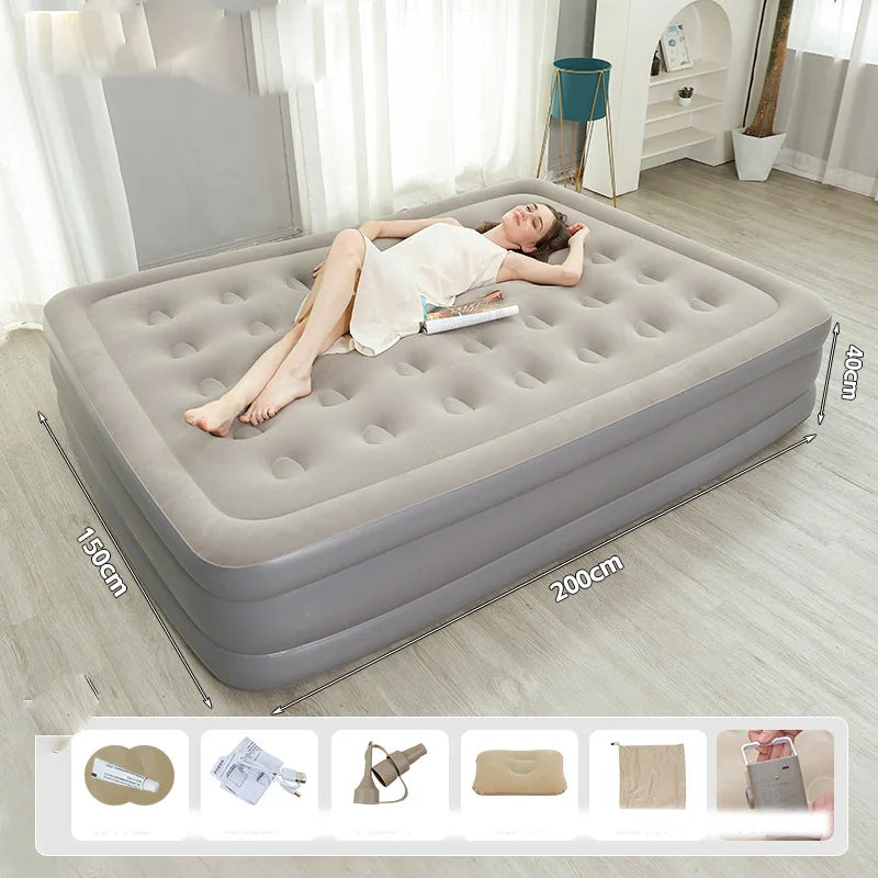 Automatic Inflatable Mattress With Built In Pump Portable Bed