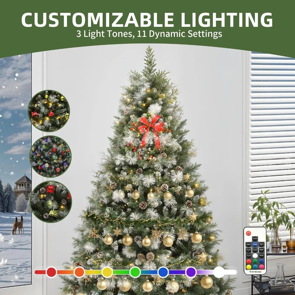 9 Ft Prelit Decorated Scotch Pine Christmas Tree Lights
