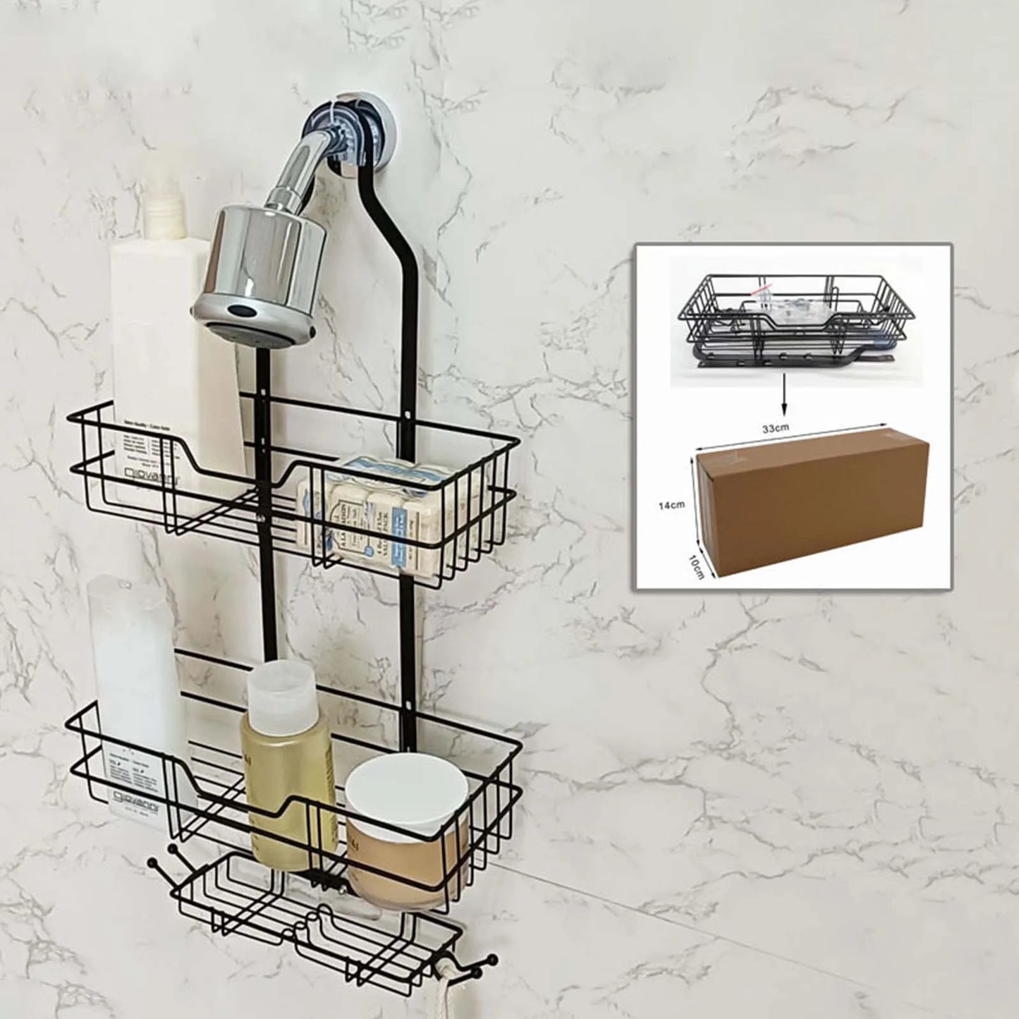 Large Capacity Bathroom Storage Rack for Towels and Accessories