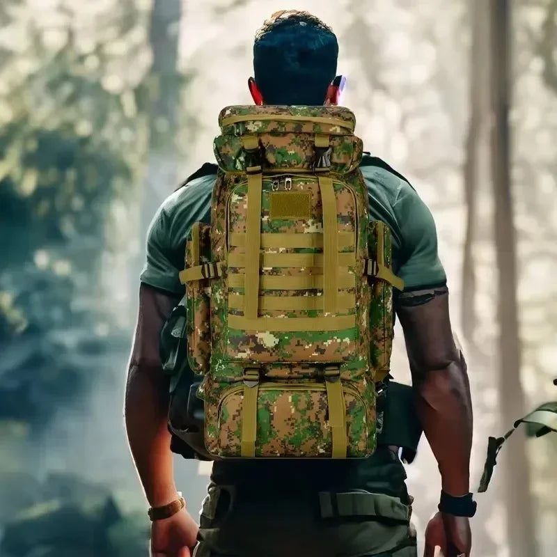 Versatile 80L Tactical Mountaineering Backpack for Outdoor Adventures