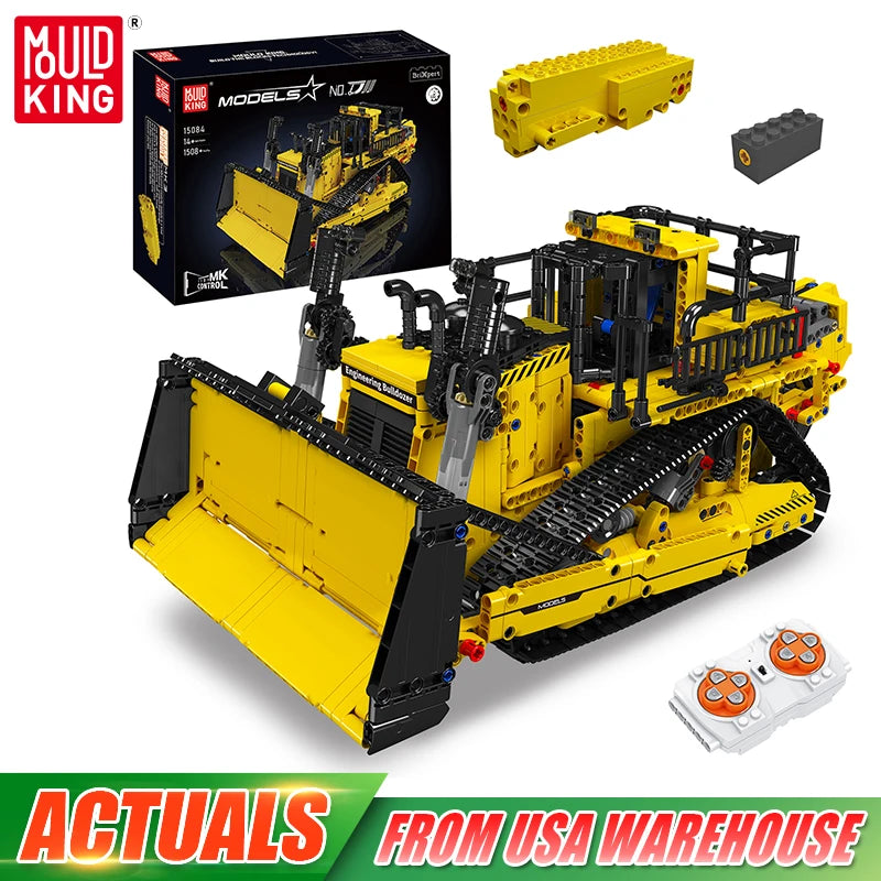 Mould King 15084 App Remote Controlled Bulldozer Set