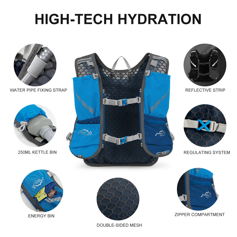 5L Lightweight Running Backpack Hydration Vest Portable