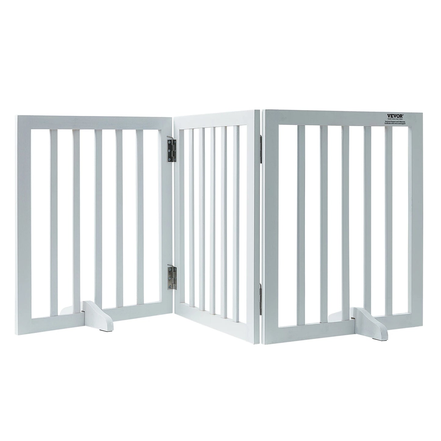 Free Standing Dog Gate Foldable 3 Panels For Narrow Passages