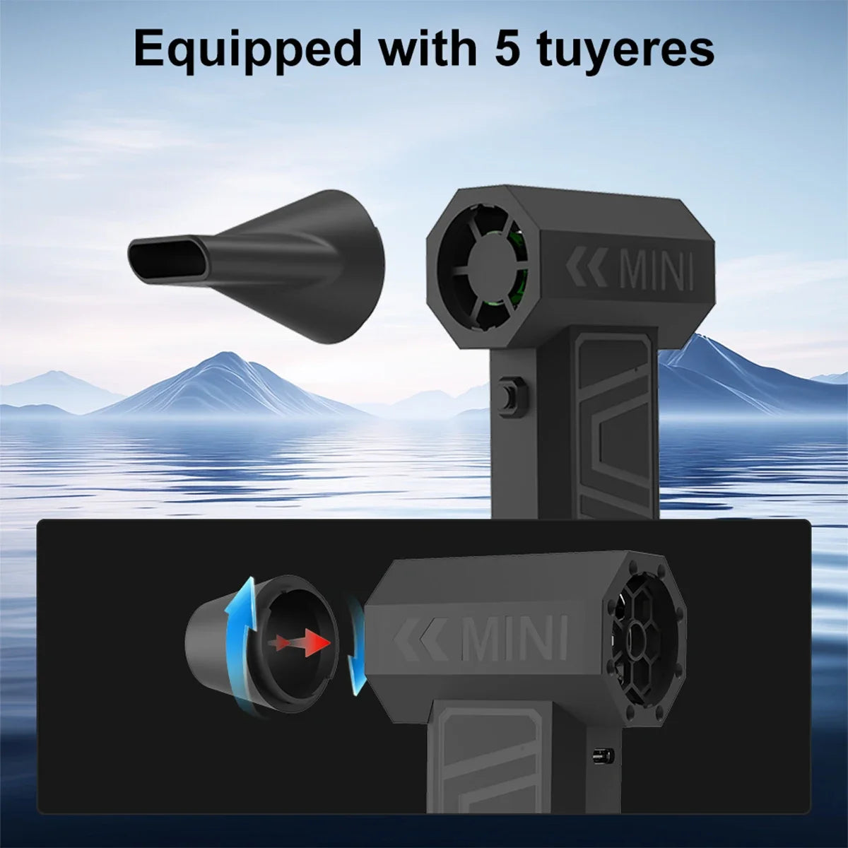 TurboClean Jet Fan Air Duster for Quick Powerful Cleaning