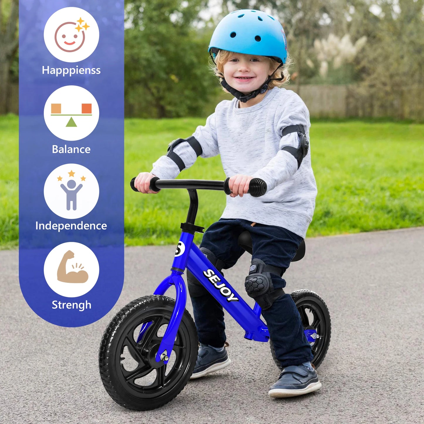 SEJOY Balance Bike for Kids Toddler Adjustable Saddle