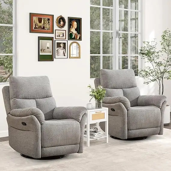 ZHIYONG Swivel Rocker Recliner Chair for Ultimate Comfort