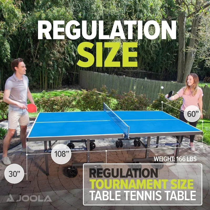 Outdoor Ping Pong Table with Waterproof Net for All Weather Play