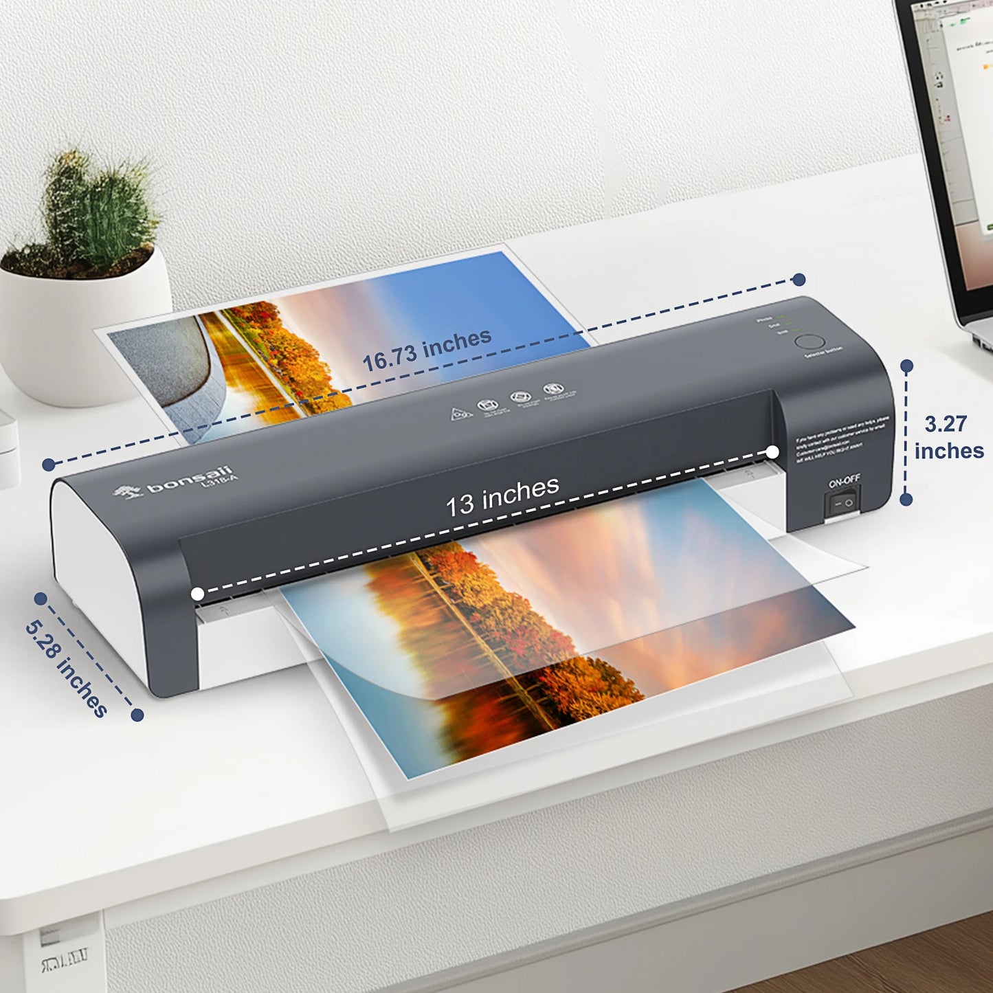 Bonsaii 13 Inch A3 Laminator for Jam-Free Document Preservation
