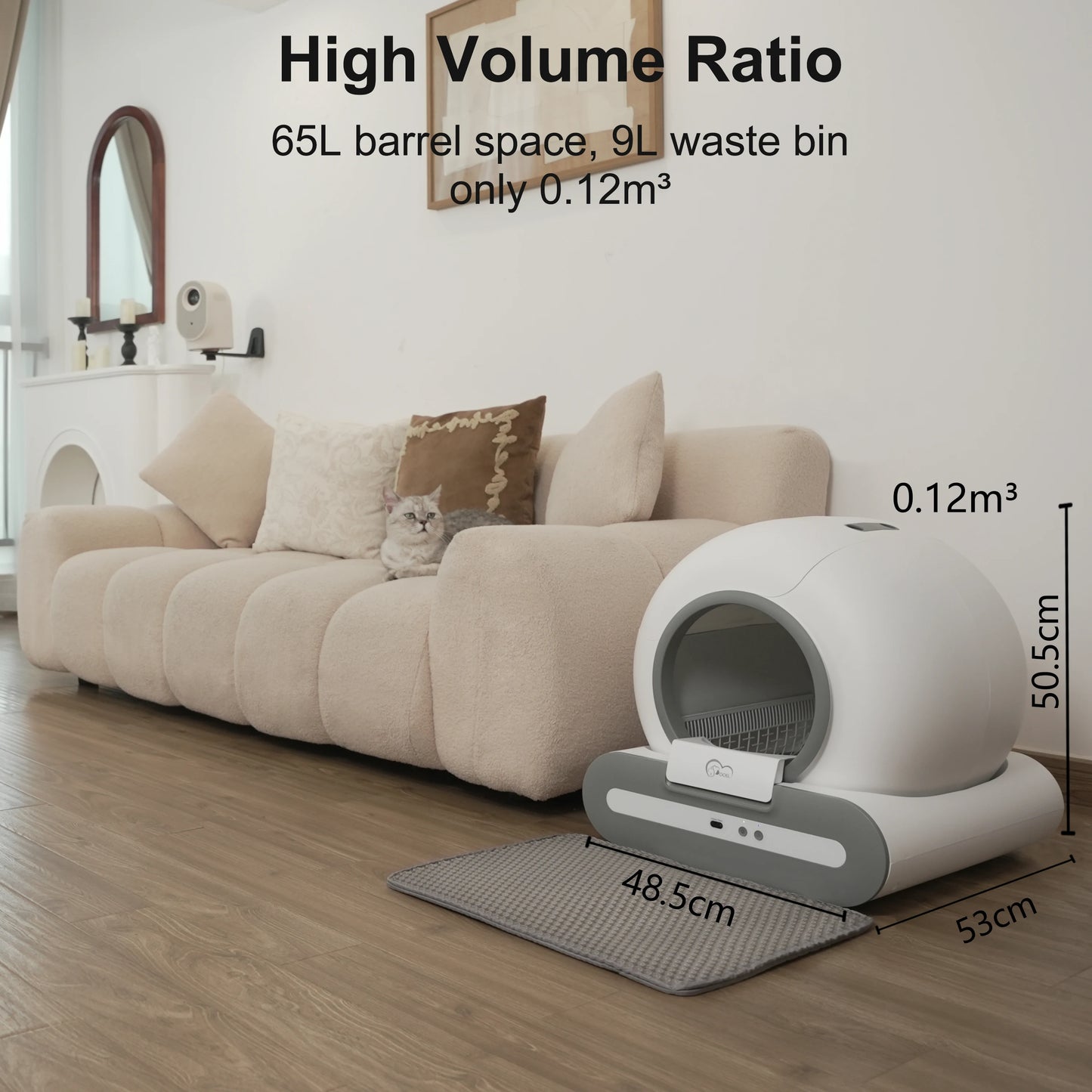 DOEL Self-Cleaning Cat Litter Box with App Control