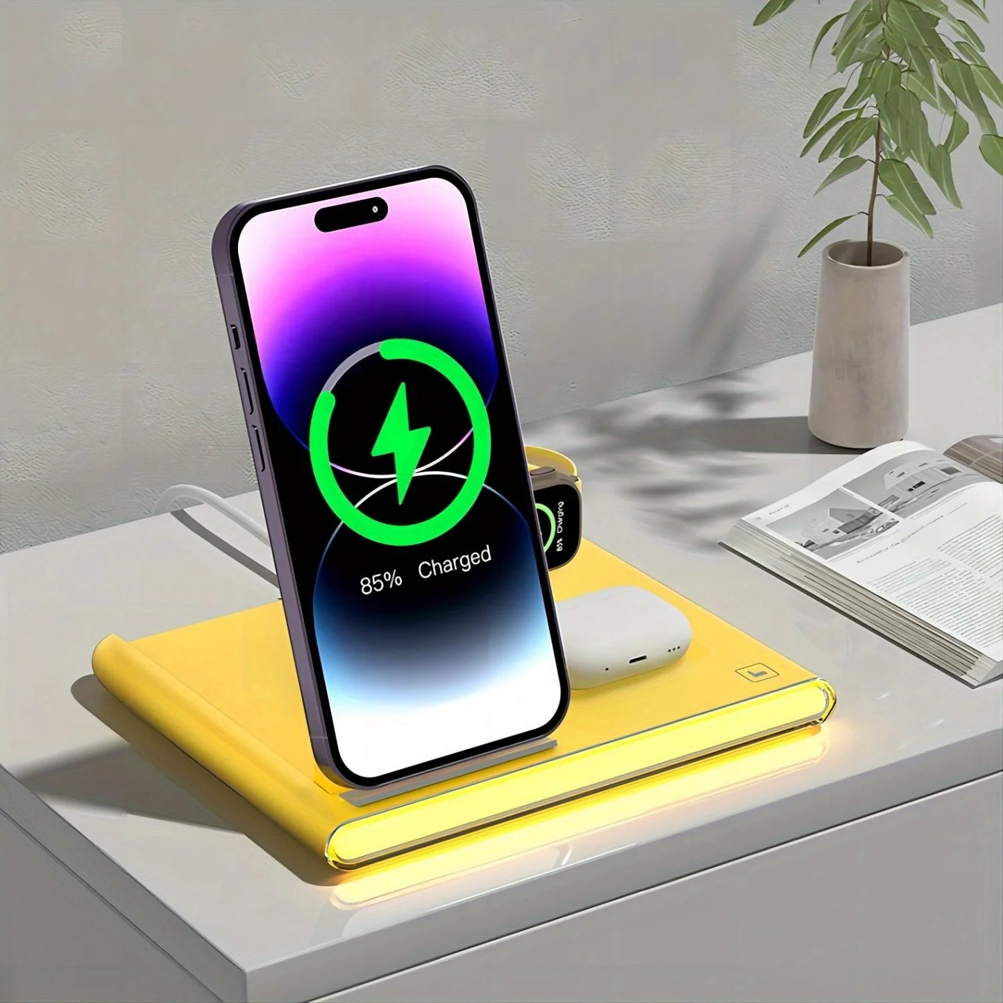 Fast Wireless Charger Station 30W PD for Phones and Watches