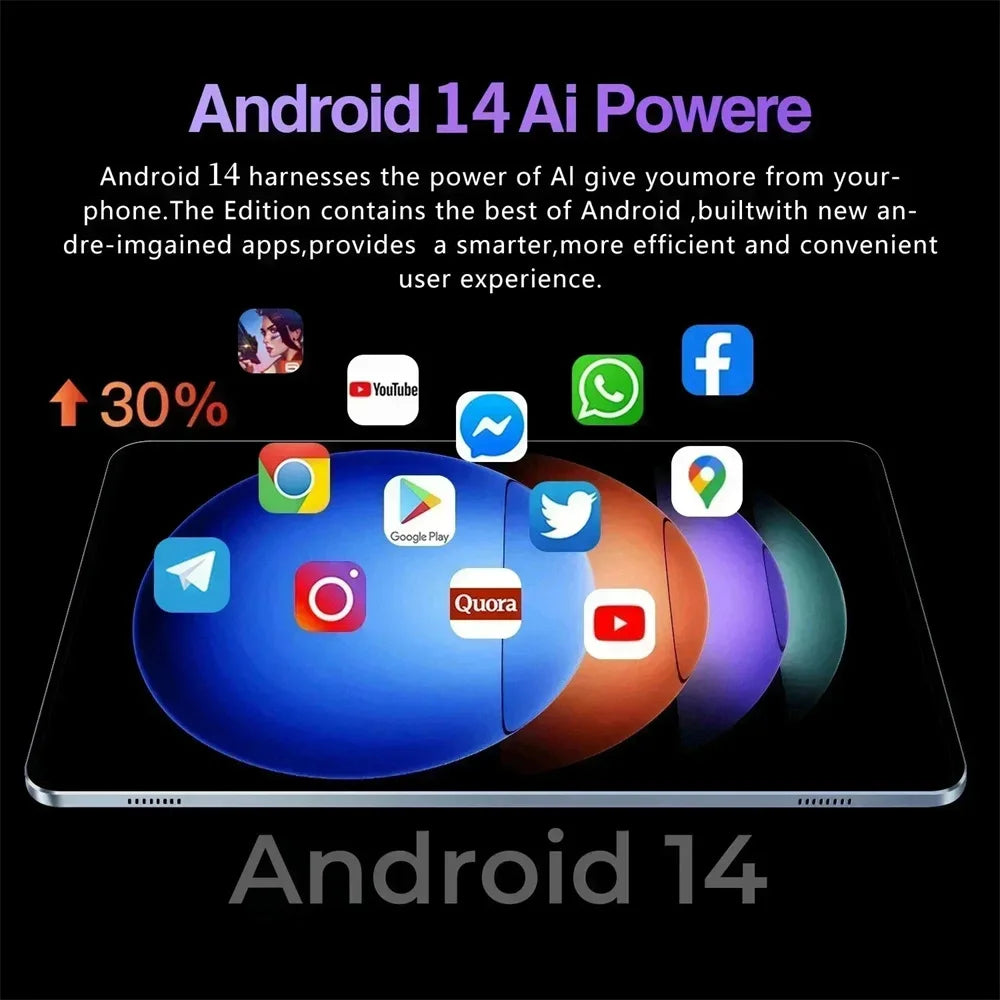 P60 Pro Tablet 10 Inch Android14 5G Long Battery Kids