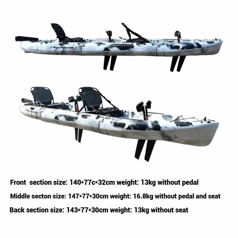 Portable LLDPE Kayak Canoe With Split Shell For Solo Tandem