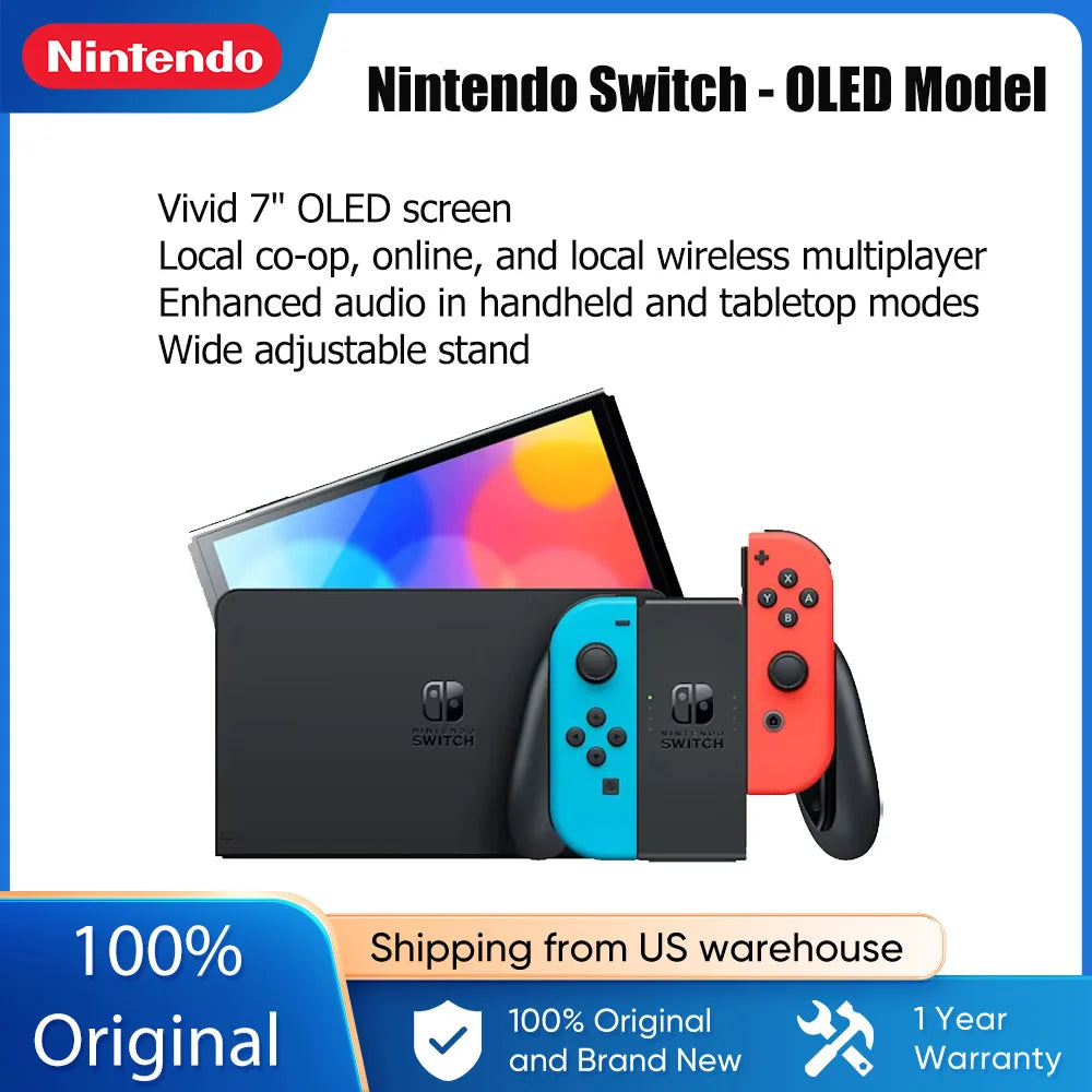 Nintendo Switch OLED Console with Stunning 7 Inch Screen